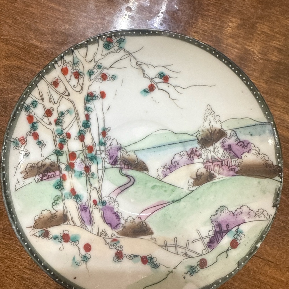 Maje Pastel Landscape Ceramic Plate